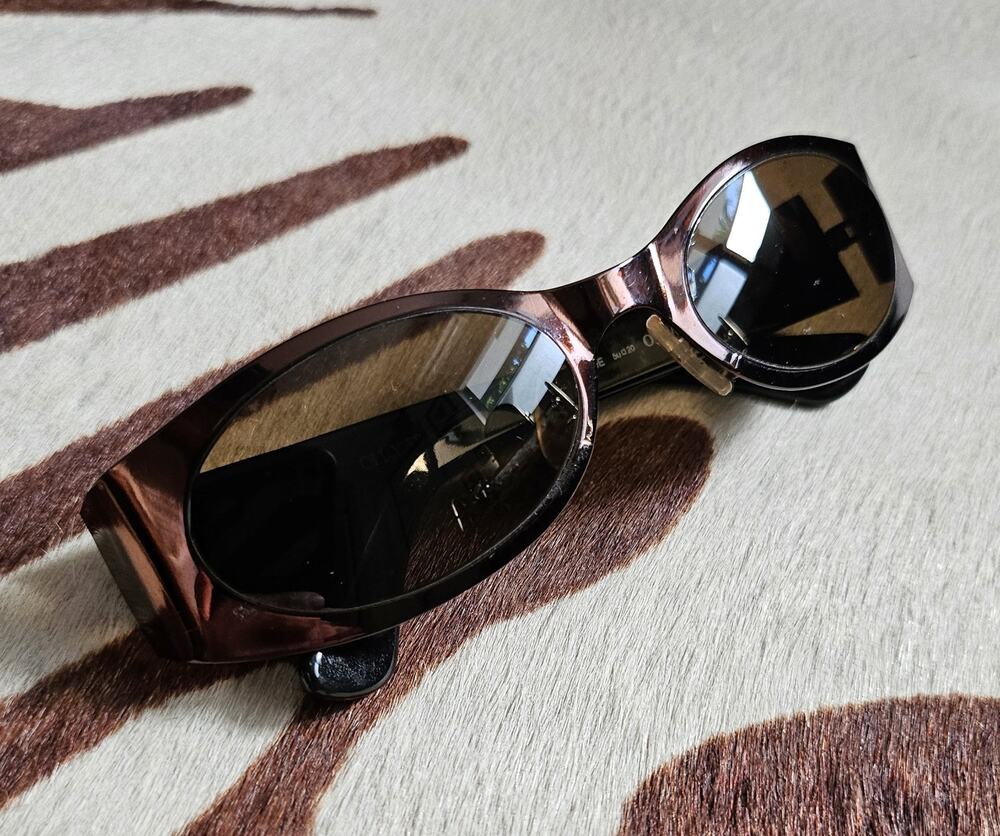 Vintage Y2K Oliver by Valentino Sunglasses OL 3/S 1NE Copper Round Frames Brown